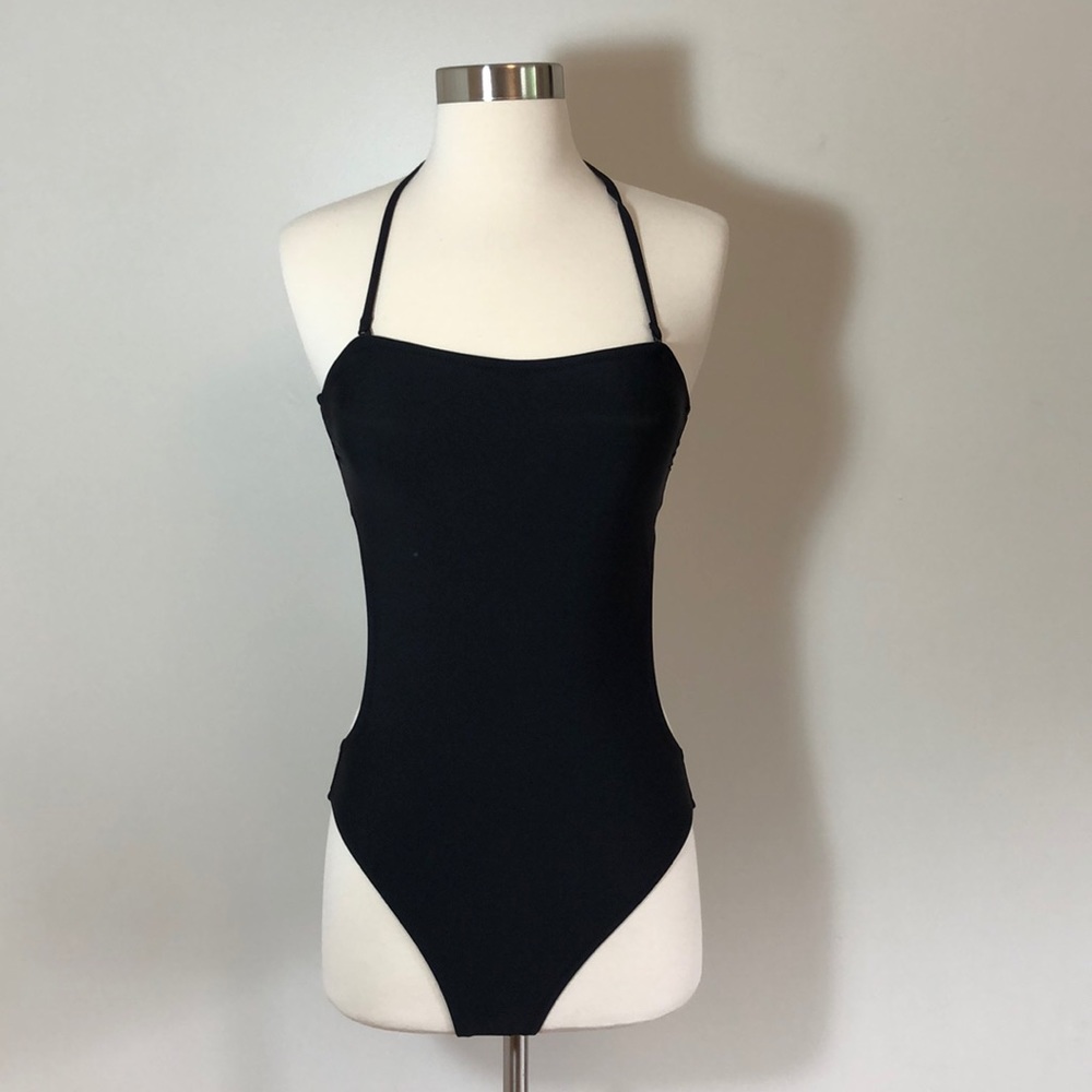 J. Crew NWT Black Cutout One Piece Swimsuit Sz 4 - Picture 3 of 14